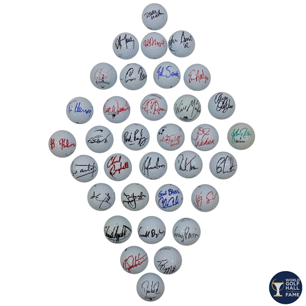 Thirty-Four (34) 2007 Mercedes Benz Championship Signed & Used Golf Balls - World Golf Hall of Fame Collection JSA ALOA