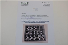 Thirty-Four (34) 2007 Mercedes Benz Championship Signed & Used Golf Balls - World Golf Hall of Fame Collection JSA ALOA