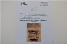 Woods, Nicklaus & US President's Cup Team Signed White Logo Hat - World Golf Hall of Fame Collection JSA ALOA
