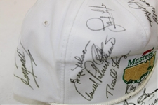 Masters Champions Multi-Signed Masters White Logo Hat - World Golf Hall of Fame Collection JSA ALOA