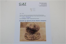 Masters Champions Multi-Signed Masters White Logo Hat - World Golf Hall of Fame Collection JSA ALOA