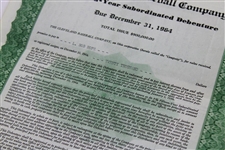 1949 Cleveland Baseball Company Stock Certificate Issued to Bob Hope - World Golf Hall of Fame Collection