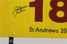 Jack Nicklaus Signed 2005 The OPEN at St Andrews Flag with Years Won Notation JSA ALOA