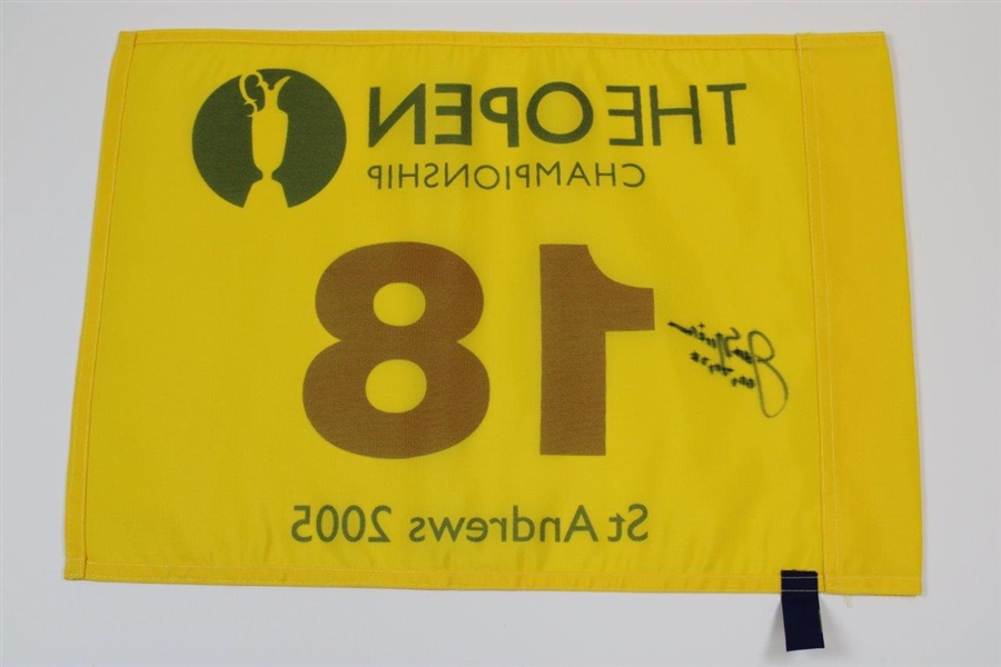 Jack Nicklaus Signed 2005 The OPEN at St Andrews Flag with Years Won Notation JSA ALOA