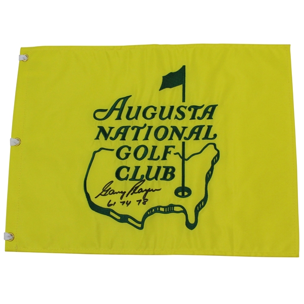 Gary Player Signed Augusta National Golf Club Members Embroidered Flag with Years Won JSA ALOA