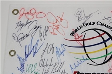 Multi-Signed Bridgestone at Firestone Embroidered Flag JSA ALOA
