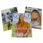 Annika Sorenstam Signed Golf For Men Magazine JSA #PP58208 , Michelle Wie Signed Photo JSA #NN70566, And Anna Kournikova Signed 2000 Sports Illustrated  JSA #NN70655