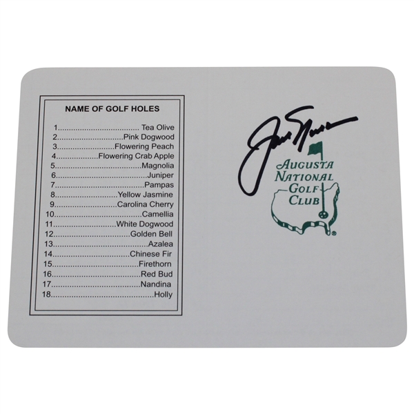 Jack Nicklaus Signed Augusta National Golf Club Scorecard JSA #AA08685