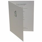 2005 Masters Tournament Champions Dinner Menu - Sunday April 10th
