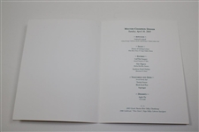 2005 Masters Tournament Champions Dinner Menu - Sunday April 10th