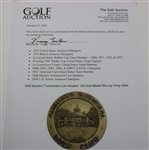 1968 Masters Tournament Low Amateur 10k Gold Medal Won by Vinny Giles