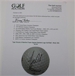 Tiger Woods & Stanford Team Signed Stanford Logo Golf Ball - Wow! FULL JSA #XX09813