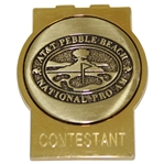 Vinny Giles AT&T Pebble Beach National Pro-Am Gold Colored Contestant Badge/Clip