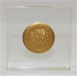 Vinny Giles SGA Medal Encased in Lucite - Southern Golf Association Amateur Tournament