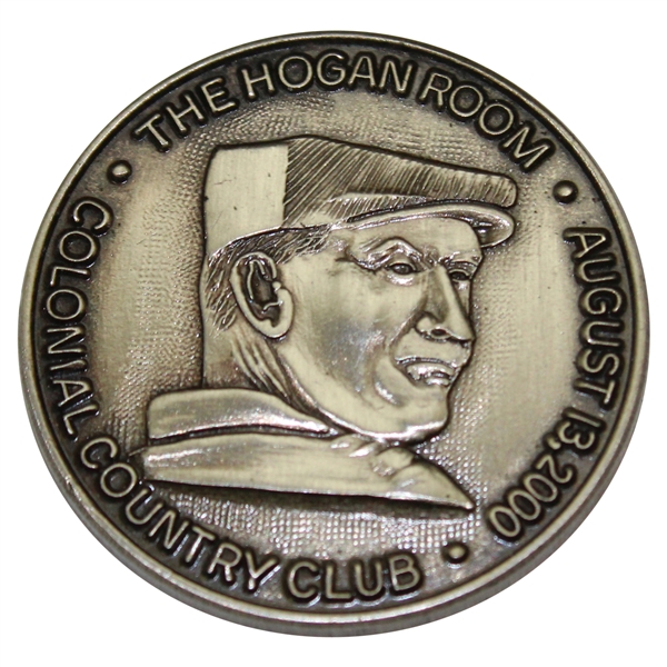 The Hogan Room at Colonial CC - August 13, 2000 Commemorative Ball Marker - Vinny Giles Collection