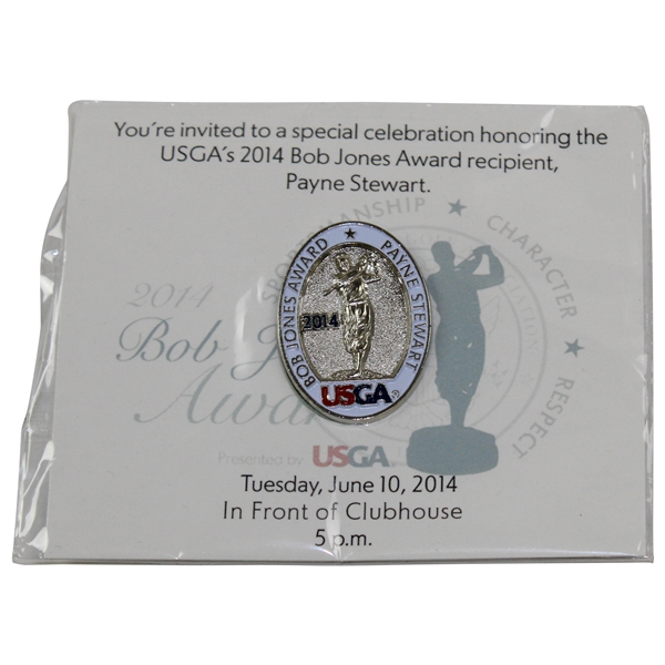 2014 USGAs Bob Jones Award Payne Stewart Pin - Unopened - Vinny Giles Collection