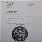 Captain Vinny Giles' 1992 Eisenhower Trophy Amateur Team Championship Runner-Up Silver Medal