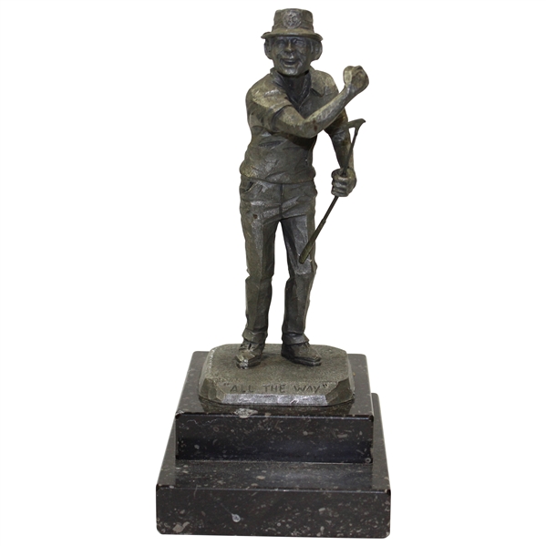 Classic Philip Kraczkowski 'All the Way' Pewter Golf Statue