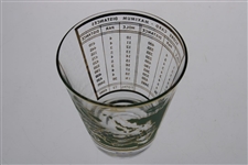 Classic Gold Foil Trimmed Masters Course Layout with Scorecard Rocks Glass