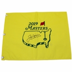 Jack Nicklaus Signed 2019 Masters Embroidered Flag with Years Won Notation JSA ALOA
