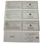 1956, 1957, 1959 & 1960 Official PGA Championship Score Cards - Firestone/Oak Hill/Inverness/Winged Foot