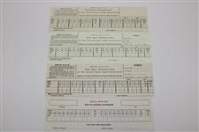 1956, 1957, 1959 & 1960 Official PGA Championship Score Cards - Firestone/Oak Hill/Inverness/Winged Foot
