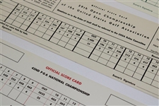 1956, 1957, 1959 & 1960 Official PGA Championship Score Cards - Firestone/Oak Hill/Inverness/Winged Foot