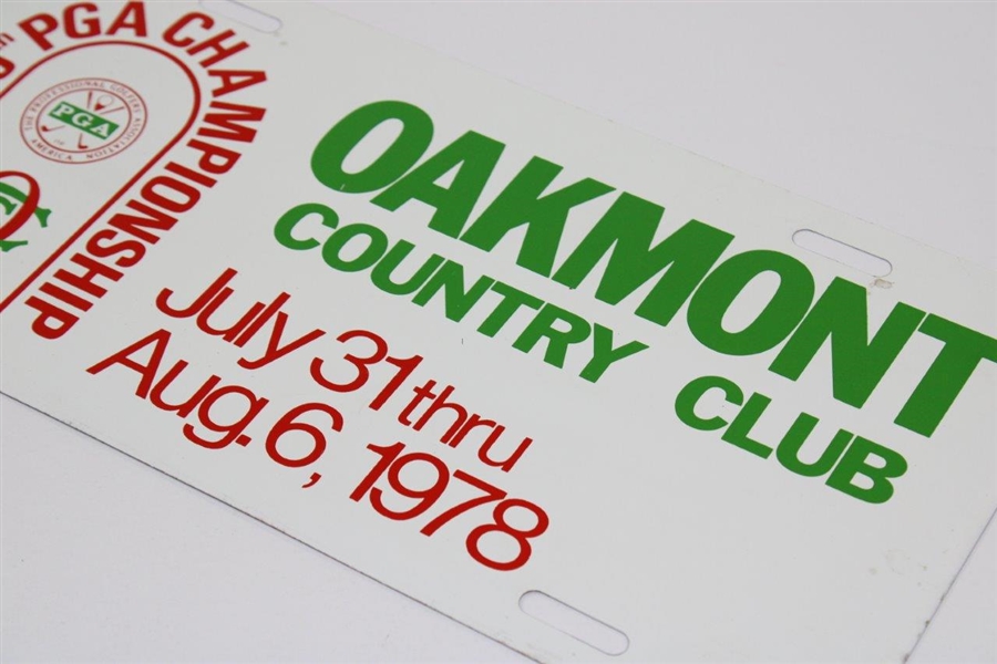 1978 PGA Championship at Oakmont Country Club License Plate - 60th PGA