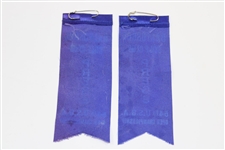 1954 US Open at Baltusrol Two Press Ribbons, Two Grounds/Clubhouse Badges & Guest Badge