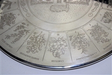 Augusta National Golf Club Sterling Silver Clubhouse with Hole Names Trivet in Box