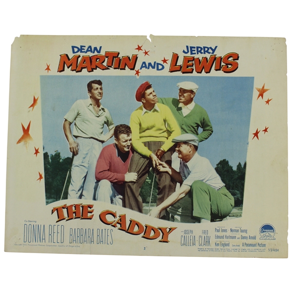 1953 The Caddy Movie 11x14 Lobby Card #2 - Pros Helping Lewis with His Stance
