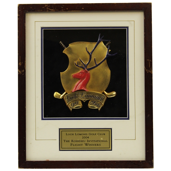2004 Loch Lomond Golf Club The Rossdhu Invitational Flight Winners Plaque - Framed