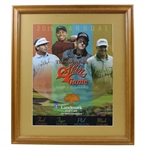 Tiger Woods, Mickelson, Couples, & OMeara Signed 2002 Skins Game Poster - Framed JSA ALOA