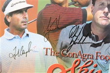 Tiger Woods, Mickelson, Couples, & O'Meara Signed 2002 Skins Game Poster - Framed JSA ALOA