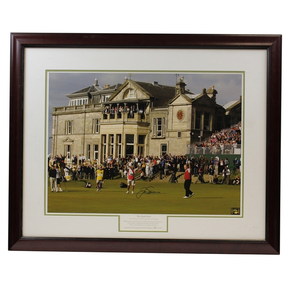 Jack Nicklaus Signed Ltd Ed The Final Green Photo  #145/200 - Framed - Golden Bear Hologram