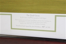 Jack Nicklaus Signed Ltd Ed 'The Final Green' Photo  #145/200 - Framed - Golden Bear Hologram