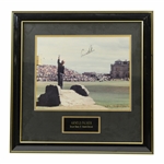 Arnold Palmer Signed Swilken Bridge, St. Andrews Scotland Photo - Framed JSA ALOA