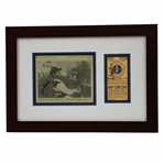 Tiger Woods Signed 1992 Newspaper Photo with 1992 Nissan Open Ticket - Framed JSA FULL Letter