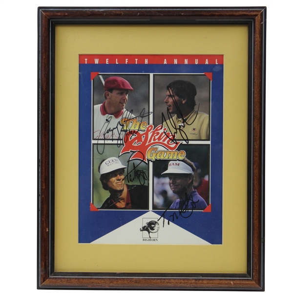Payne Stewart, Couples, Azinger, & Watson Signed 1992 The Skins Game Cover - Framed JSA ALOA