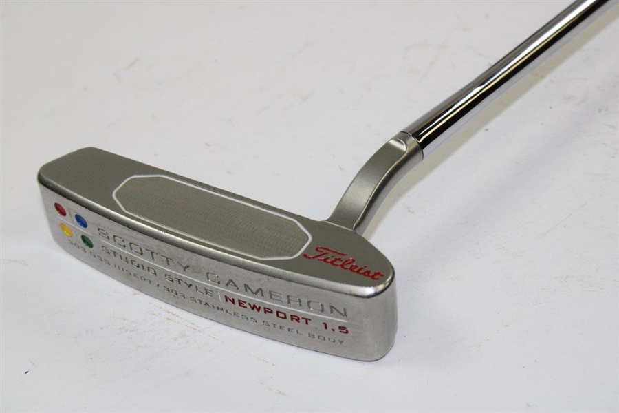 Scotty Cameron Titleist Studio Style Newport 1.5 303GSS Insert/303SS Body Putter with Head Cover