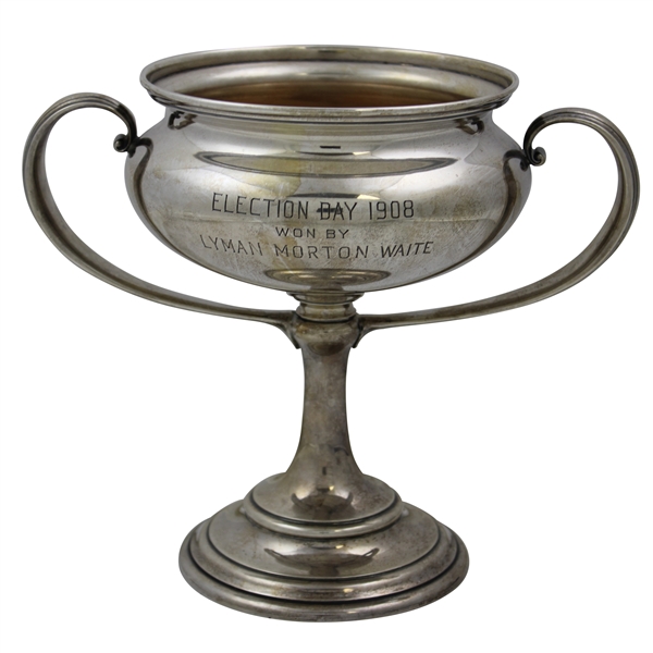 1908 Arsdale Golf Club Election Day Governors Cup Sterling Silver Trophy Won by Morton Waite