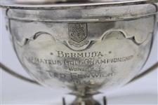 1934 Bermuda Amateur Golf Championship Sterling Silver Trophy Won By Ted Fenwick