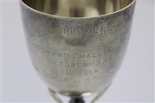 1938 Karachi Golf Club Pritchard Sterling Silver Challenge Cup Winner Engr. Comdr. J.H. Mckay - October
