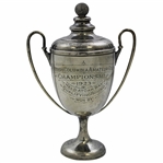 1923 British Columbia Amateur Championship at Oak Bay Qualifying Round Sterling Silver Trophy with Lid