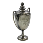 1923 British Columbia Amateur Championship at Oak Bay Qualifying Round Sterling Silver Trophy with Lid