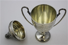 1923 British Columbia Amateur Championship at Oak Bay Qualifying Round Sterling Silver Trophy with Lid