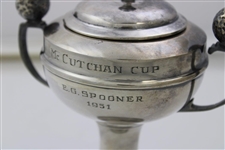 1951 McCutchan Cup Sterling Silver Trophy Cup with Lid Won by E.G. Spooner