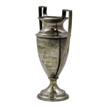 1914 Tatnuck Country Club Sterling Silver Trophy Presented by Mrs. Matthew J. Whittall Won By Martha O. Swan