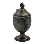 1937 Yorkshire Cricket League Small Trophy Cup with Lid