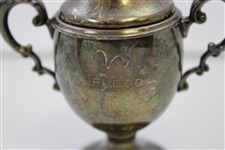 1937 Yorkshire Cricket League Small Trophy Cup with Lid